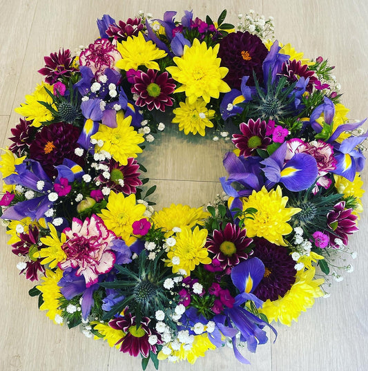 Colorful Sympathy Wreath