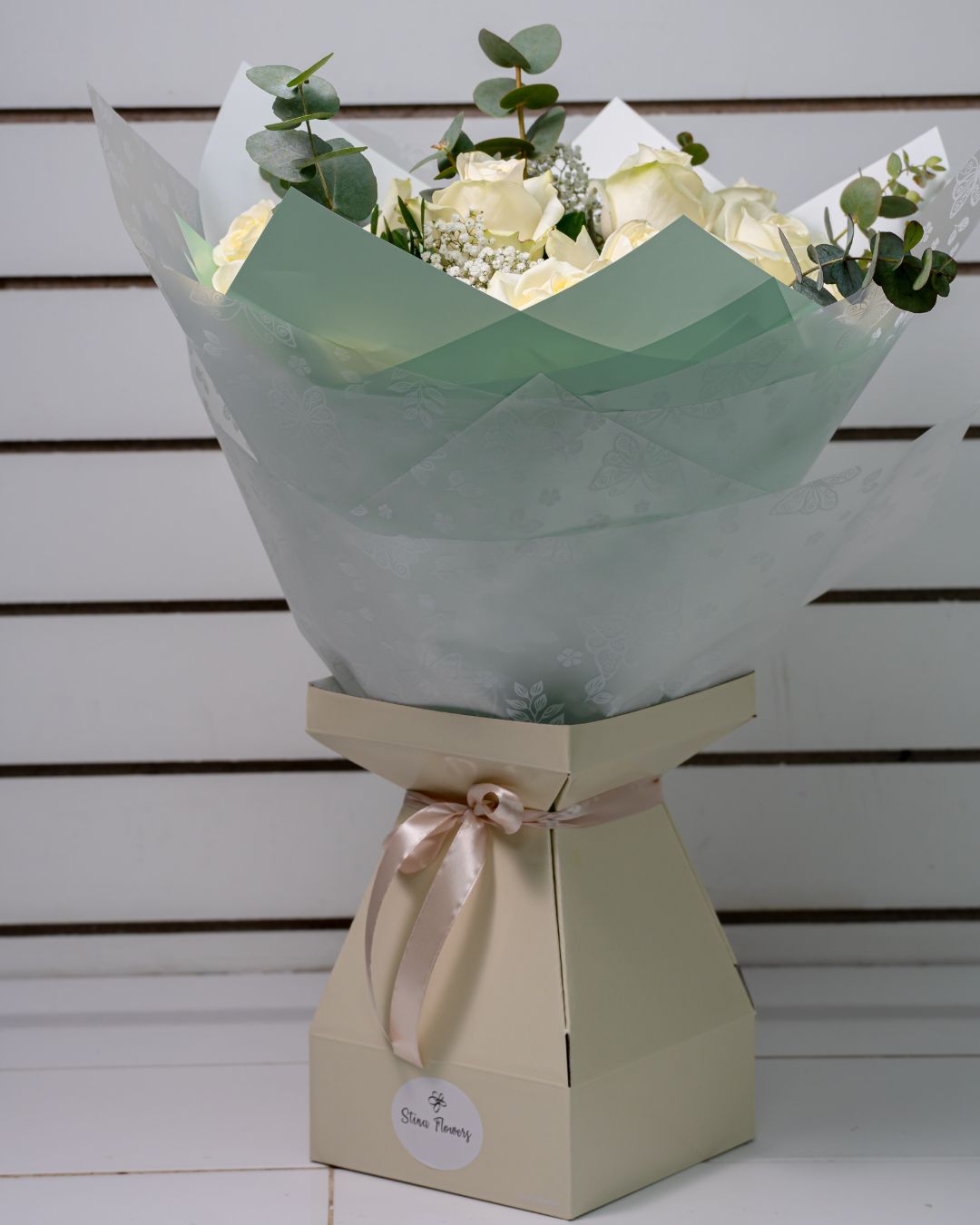 Dozen White Roses